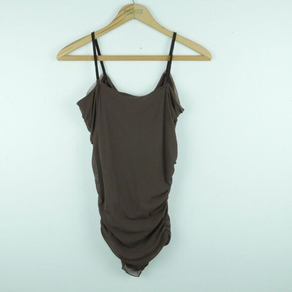 Vintage Medium Babydoll Tank Top Ruched Heart Mesh Y2K Whimsigoth Fairy Grunge - Picture 4 of 5